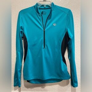 Pearl Izumi turquoise n Black Cycling Jacket 1/2 zip